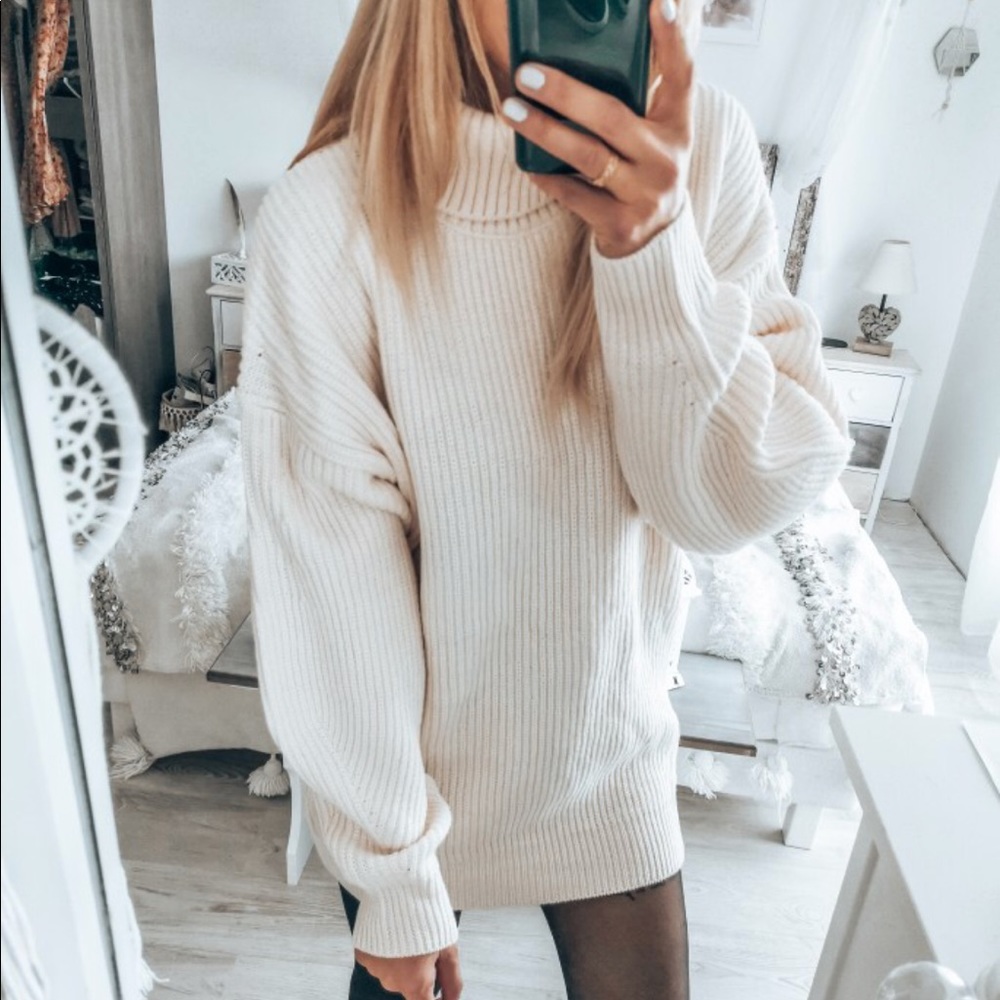 Oversized Knot Sweater Dress